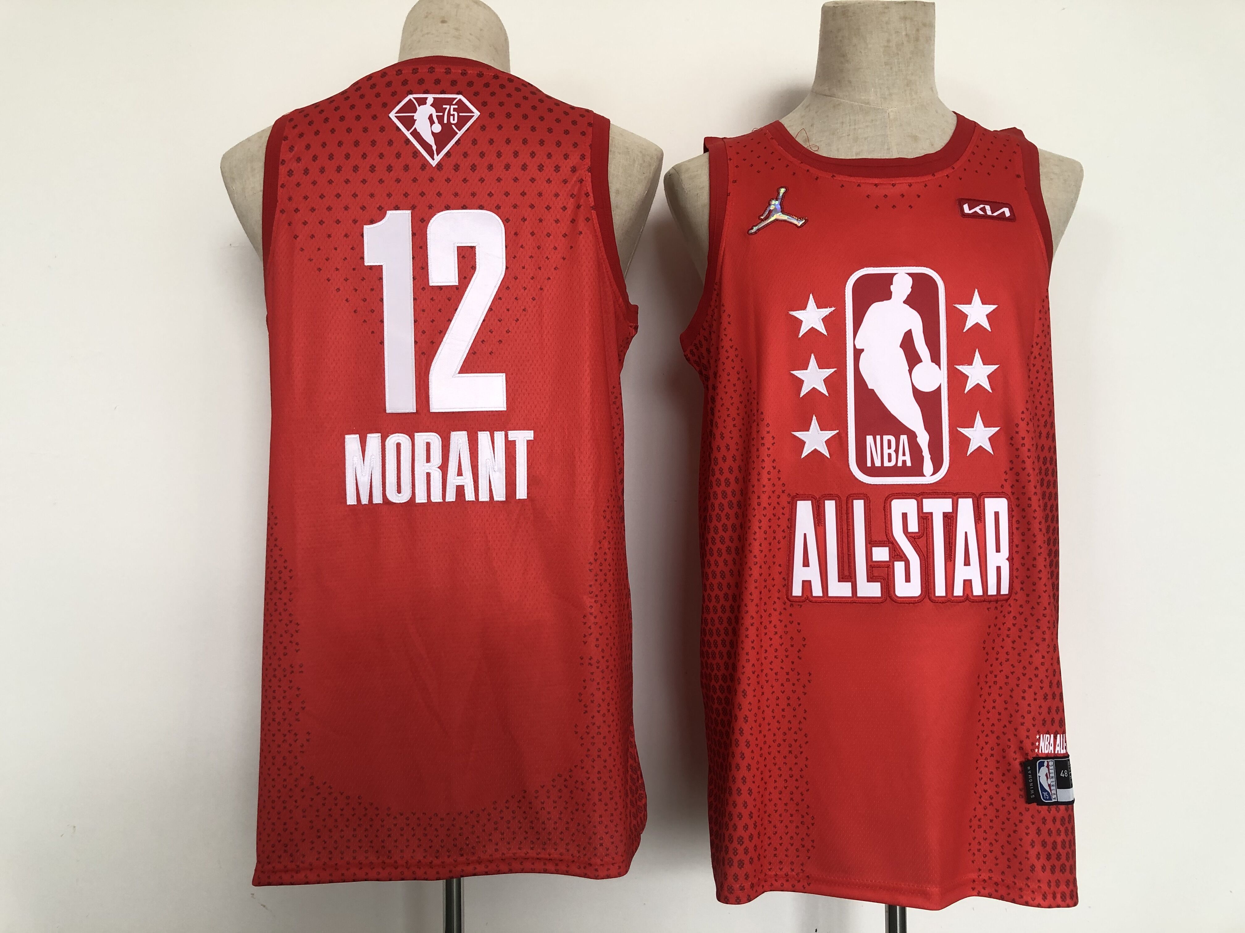 Men Memphis Grizzlies #12 Morant Red 2022 All Star NBA Jersey->arizona diamondback->MLB Jersey